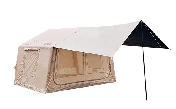 Inflatable Camping Tent with Large Tarps, 2/4/6/8 Person Glamping Inflatable Tents for Camping, Easy Setup Blow Up Tents Big House Includes Rainfly