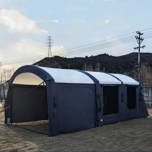 Super large inflatable tent with two bedrooms and one living room
