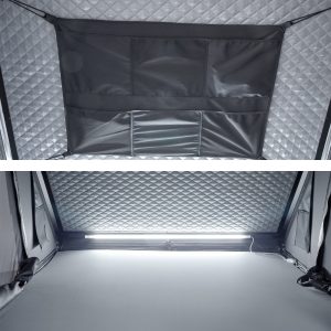 Aluminum Triangle Car Rooftop Tent 2 Person Clamshell Hard Top Roof Tent AHT131内部 300x300