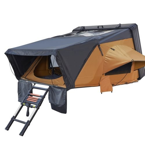 Aluminum Rooftop Tents Side Opening Hybrid Roof Top Tent With Rack