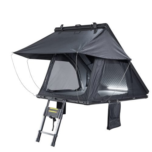 Aluminum Triangle Car Rooftop Tent 2 Person Clamshell Hard Top Roof Tent