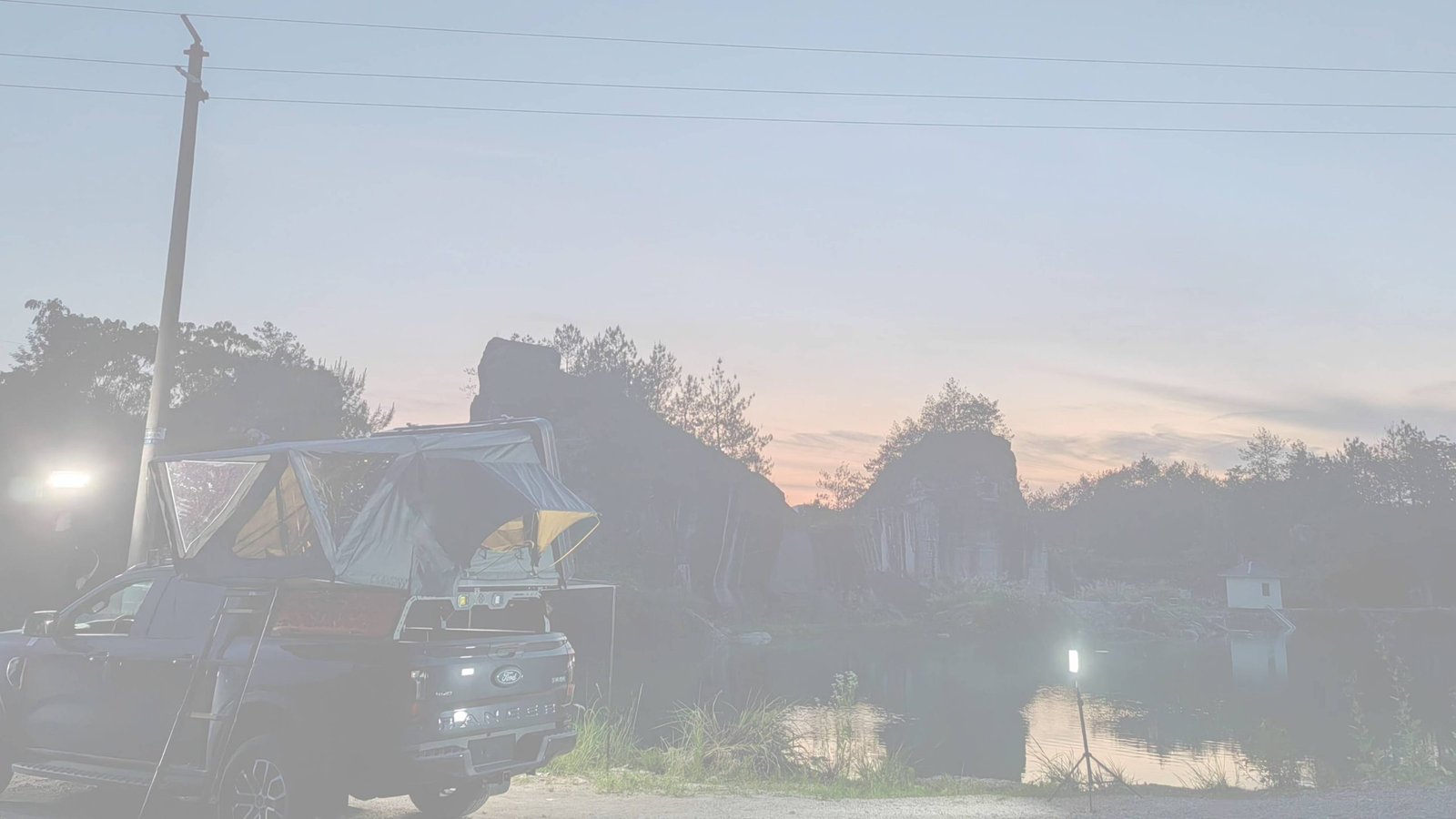 ABS Shell Lift tail  side open rooftop tent