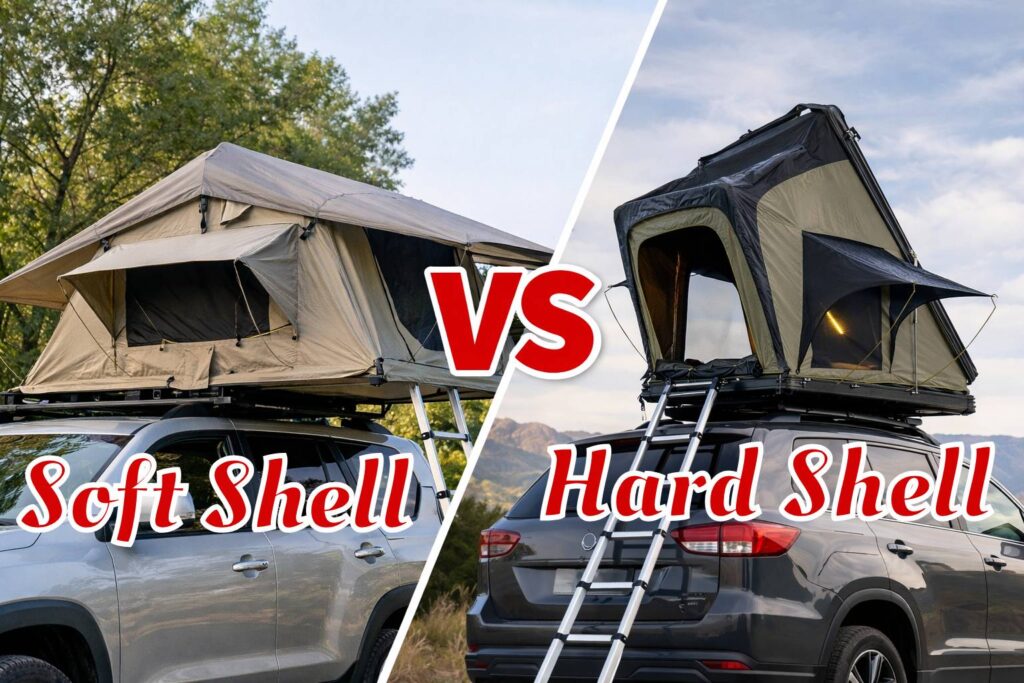 Soft Shell Rooftop Tent VS Hard Shell Rooftop Tent 1024x683