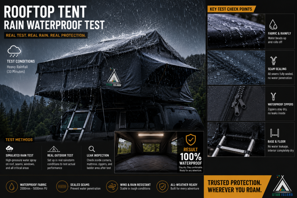 Rooftop Tent Rain Waterproof Test Camping 1024x683